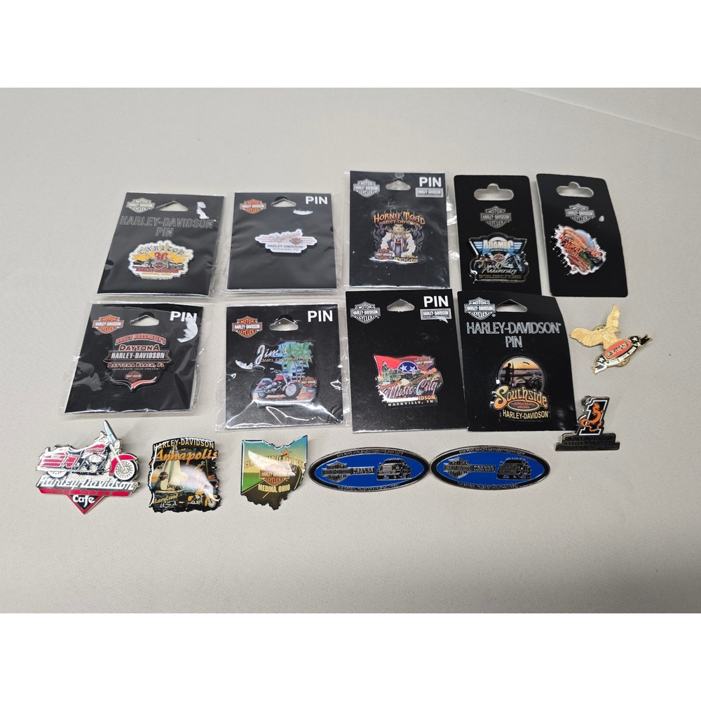 Harley-Davidson Collectors Pins Badges Rally Destination Dealership Lot 16